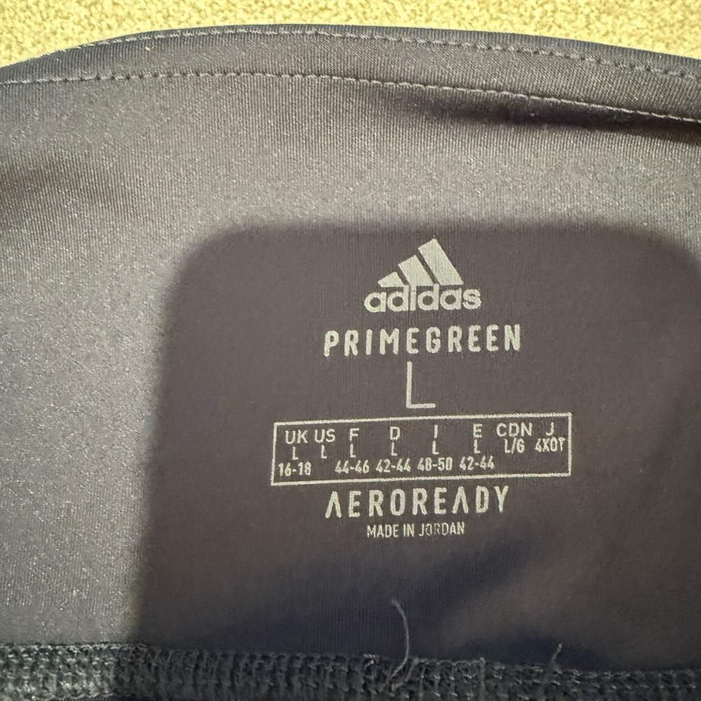 adidas Navy Blue  Capri Leggings with Side Stripes - Picture 3 of 5